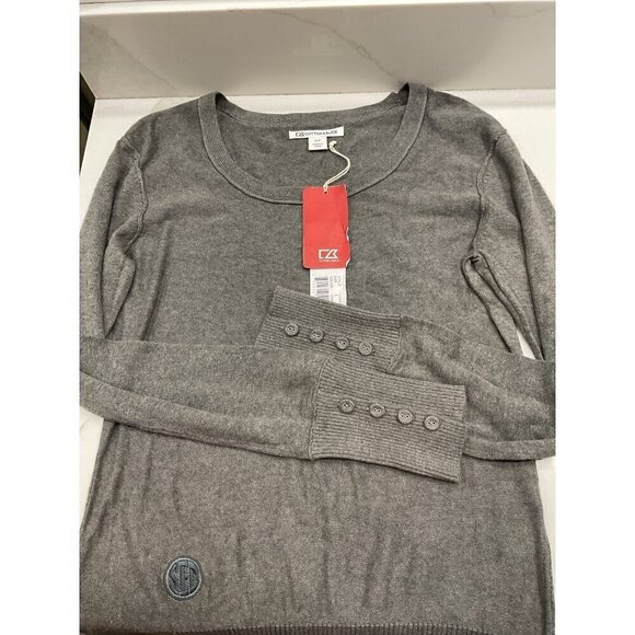 NWT Cutter and Buck Women’s Long Sleeve Cotton Sweater Size S - Picture 3 of 9